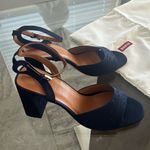 STAUD Solange NAVY High Block Heel Sandals, Size EU 40 NEW +Dust Bag SOLD OUT! Photo 3