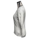 None Vtg Y2k Ivory Cable Knit Sweater Henley Cottegecore Coquette Fishermen Cabin M Photo 2