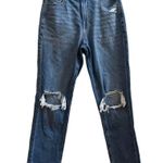 American Eagle Distressed Busted Knees Mom Jean Size 8R 27 Inch Inseam Photo 0