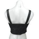 Abercrombie & Fitch Black Faux Leather Vegan Sleeveless Crop Tank Top Size S Photo 1