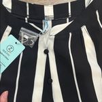 Black and White Striped Sleeveless Top Photo 1