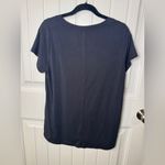 Athleta  Black Scoop Neck Short Sleeve Tee Photo 3