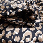 Willow & Root Animal Print Long Sleeve Blouse Size Small Black Photo 2