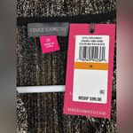 Vince Camuto NWT Women's 3X Black & Gold Sparkle and Shine Tie Blouse Photo 3