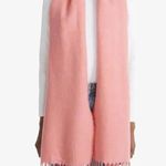 Steve Madden Reversible Leopard Print Scarf Orange Pink With Fringe Photo 4