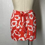 Diane Von Furstenberg DVF  ERANTHE Silk Jersey Mini Skirt Leopard Falls Coral Photo 2