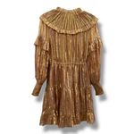 Ulla Johnson Averil Ruffled Georgette Long Sleeve Mini Dress in Rose Multi Sz 2 Photo 5