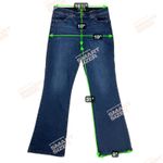 Democracy "Ab"Technology Dark Wash Boot Cut Mid Rise Tummy Control Jeans Size 14 Photo 4