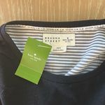 Kate Spade  Black White Broome Street Striped Black Tee Shirt Top Small, NWT Photo 4