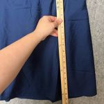 J.Crew Woman Size Medium blue satin like modest elastic waistband skirt Photo 4
