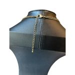 Boho Rhinestone Fringe Goldtone Necklace Photo 2