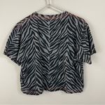 MOTHER The Short Sleeve Slouch Crop Tee in‎ Against The Wild Size XS Black Photo 4