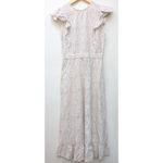Christy Dawn  Peyton Maxi Dress Women's Ivory Red Linen Floral Size Small Photo 2
