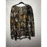 Cowboy Pillows Camouflage Long Sleeve Shirt Womens Cut Neck Tree Bark Print XL Brown Photo 3