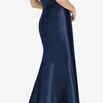 Alfred Sung NWT Midnight Navy Spaghetti Strap Mermaid Dress Size 18 Photo 1