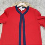 Castleberry Women’s Vintage Cardigan Knit Sweater Longsleeve in Red Size 8 Photo 2