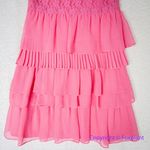 Vintage Season Wind Barbie hot pink barbiecore short sleeve tiered dress, XXS Photo 11