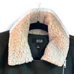 a.n.a A New Approach Women Moto Jacket Size XL‎ Earthy Green Sherpa Assymetrical Zip Photo 2