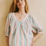 Ophelia & Indigo Edie Top Rainbow Stripe Pink Size M Photo 0