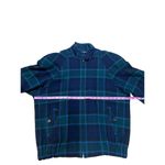 Pendleton 1980s  Green & Navy 100% Wool Vintage Front Zip Coat Women size Medium Photo 12