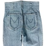 Show Me Your Mumu  Blue Austin Pull On Flare Raw Fray Hem Jeans Agua Fria Size M Photo 8