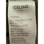 CELINE Paris Cotton Cashmere Joggers Olive Green Logo Sweatpants Women's Small Photo 5