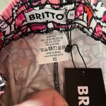 BRITTO Shorts Pink Red Heart Graphic Print Brand New With Tags Size XS Photo 5