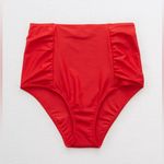 Aerie  High Waisted Bikini Bottom in Chilly Red Photo 2