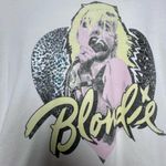 Daydreamer  Blondie Holographic Band Tee White Crop Top Women’s size M Photo 1