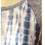 Kut From The Kloth Blue Tie Dye Jersey Top with Sweater Arms ~ Women's Size MP Photo 4
