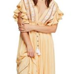 Free People NWT Will Wait For You Midi Dress Embroidered Ruffles Beach Photo 3