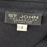 St. John Vintage Evening Size M (8) Black Knit Blazer Jacket USA Photo 2