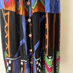 Jasmine VINTAGE  Petite by KVM 100% Rayon Tribal Print Dress Size Small Petite Photo 10