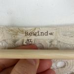 Rewind  Boho Pink Crochet Detail Ribbed Long Sleeve top XL cottagecore Photo 8