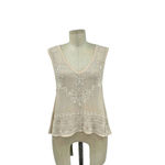 Free People Free People Pale Pink Beaded Sheer Tank Top Size XS Photo 2