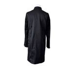 Dana Buchman  Black Trench Coat Zebra Lining Mandarin‎ Collar sz XS Weathergear Photo 2