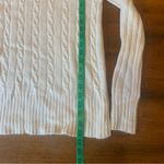 J.Crew sweater women’s small White Cambridge cable chunky turtleneck Photo 3
