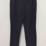 J.Jill Polka Dot Pants Black Ponte Knit Slim Leg Sz Medium Elastic Waist Photo 0