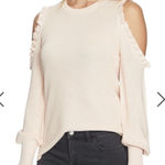 1. State  Blush Pink Cold Shoulder Sweater Photo 0