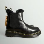 Dr. Martens 2976 Leonore Faux Fur Lined Leather Chelsea Boots in Dark Grey Atlas Photo 1