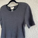 Escada Women’s Vintage New Wool Blend Short Sleeve Knit Shirt Size Large Black Photo 4