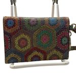 Lodis Calabasas RFID coin Change Purse Used Leather Patterned Photo 5