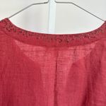 Eileen Fisher Linen Tunic Top sz M Minimalist Resort Vacation Coral Sequin Photo 8