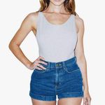 American Apparel Women's Denim High-Waist Cuff Short Photo 0