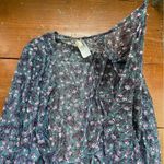 LOGO By Lori Goldstein  Teal and Purple Floral Cardigan Photo 5