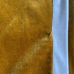 Fair Focus Velour Track Pants Heavyweight Ankle Zip Gold and White Tan Size M Photo 4