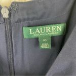 Ralph Lauren LAUREN  Navy with Cream Stripes Flare Bottom Shift Dress Size 10 Photo 4