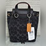 Coach NWT  Amelia Black Denim Mini Convertible Backpack Crossbody - Style CP106 Photo 3