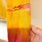 White Birch Tie Dye Dolman Womens Small Top Long Sleeve Red and Yellow Trendy Comfy Photo 3