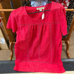 Vintage America Red Eyelet Pajama gown Size XL Photo 0